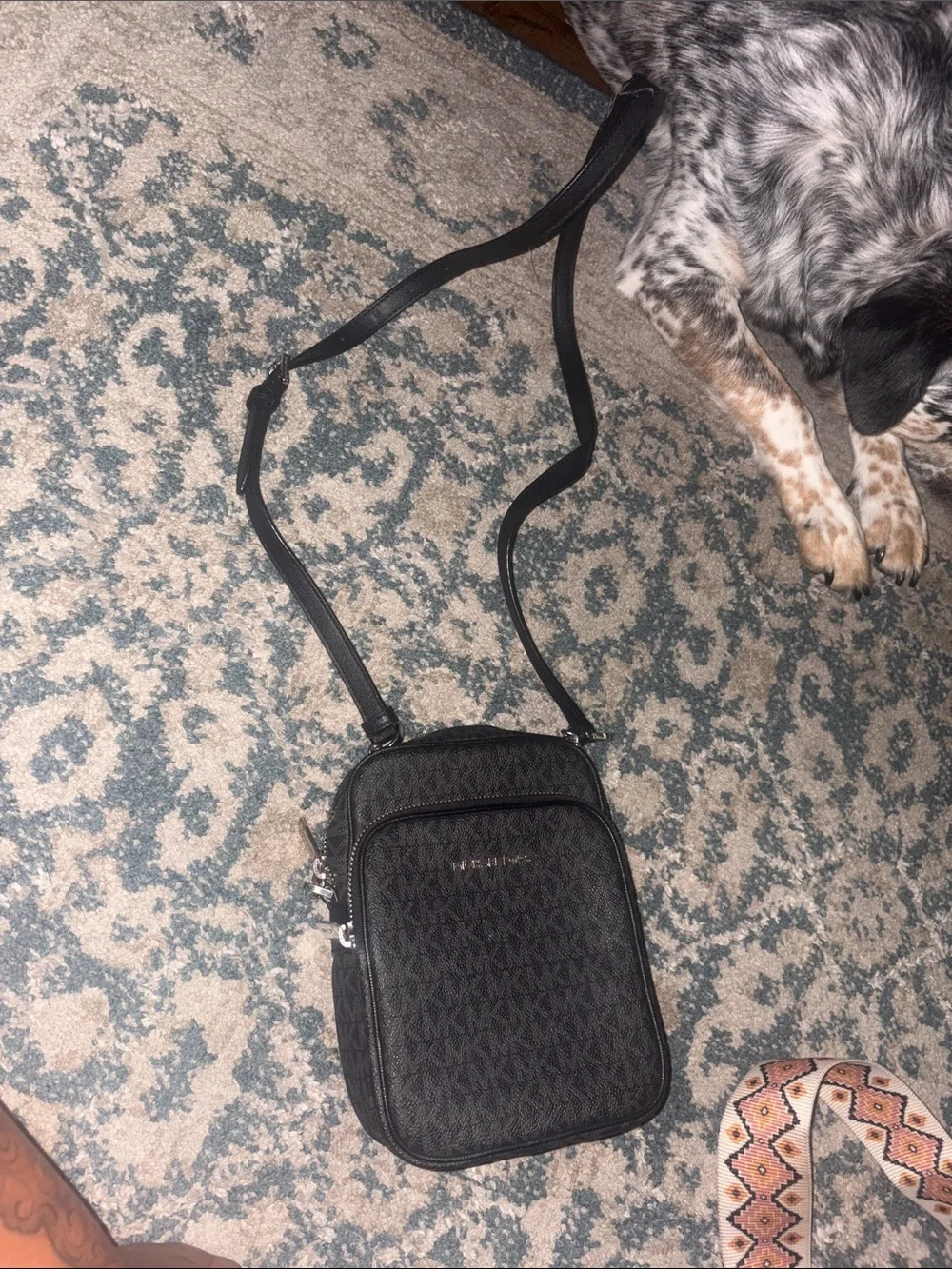 Michael Kors Messenger Crossbody in Black with Gold Hardware